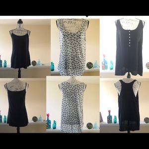 4 cute black&white tank tops dir $12 (orig $$74!)